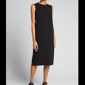 90s Eileen Fischer Linen Sleeveless Keyhole Back Dress